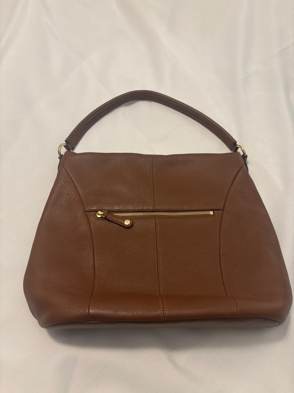 Vera Bradley Tan Pebbled 100% Leather Shoulder Hobo Floral interior desert boho - Picture 4 of 12